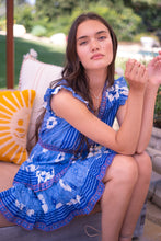 Load image into Gallery viewer, Bell by Alicia Bell Olivia Mini Dress - Blue White Flowers