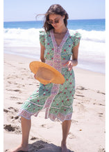 Load image into Gallery viewer, Bell by Alicia Bell Blake Midi Dress - Green with Pink Flower