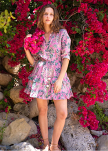 Load image into Gallery viewer, Bell by Alicia Bell Blake Shirt Dress - Green and Fuschia Floral