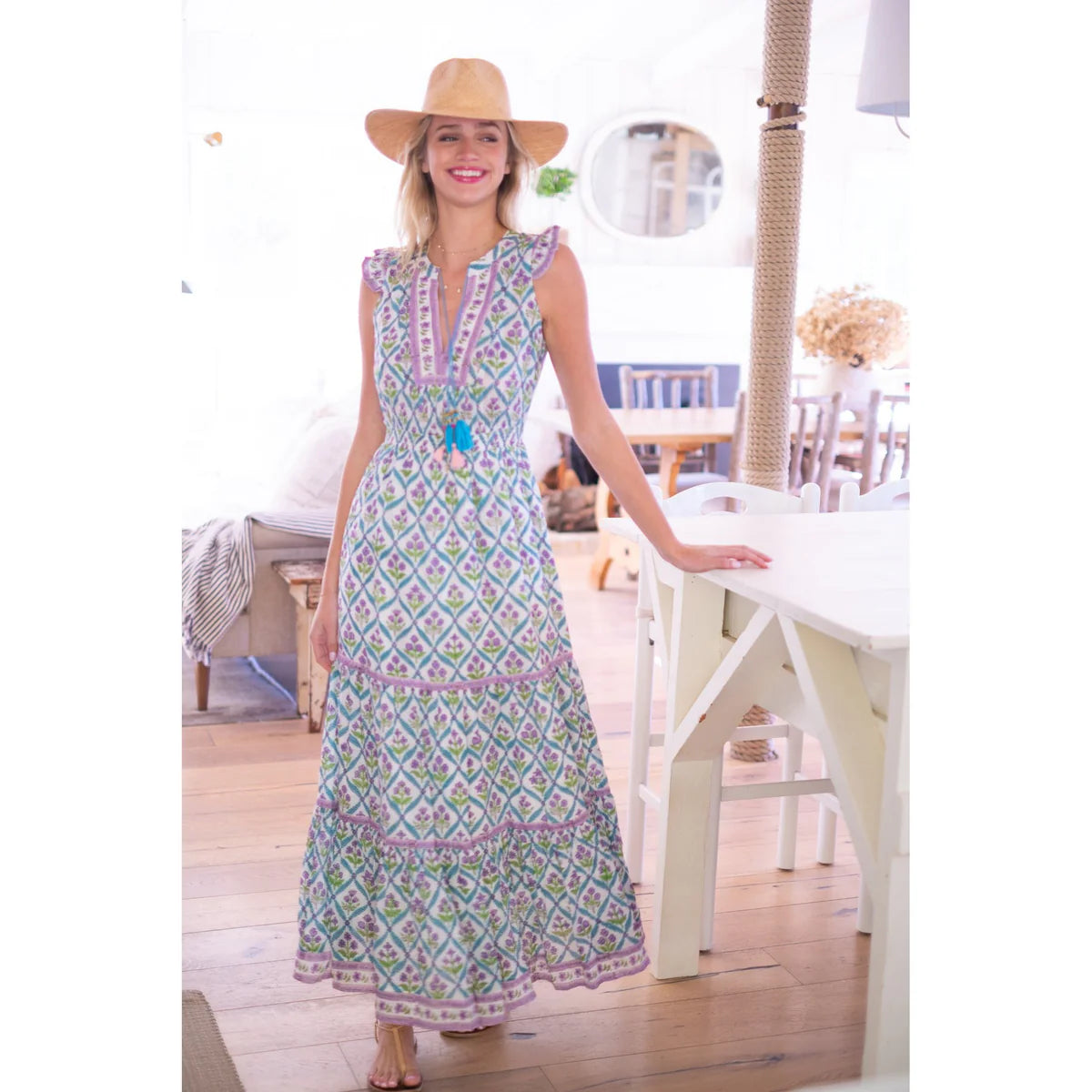 Bell by Alicia Bell Lola Maxi Dress - Turquoise Purple Diamond Xs Bell by Alicia Bell Lola Maxi Dress - Turquoise Purple Diamond Xs
