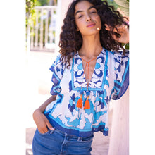 Load image into Gallery viewer, Bell by Alicia Bell Angelina Top - Blue Navy Floral