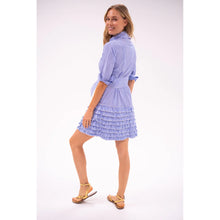 Load image into Gallery viewer, Bell by Alicia Bell Ruffle Shirt Dress w Belt - Navy Stripe