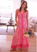 Load image into Gallery viewer, Bell by Alicia Bell Lani Maxi Dress - Fuschia Print