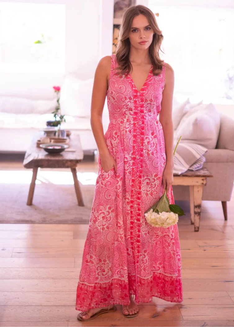 Bell by Alicia Bell Lani Maxi Dress - Fuschia Print