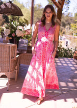 Load image into Gallery viewer, Bell by Alicia Bell Lani Maxi Dress - Fuschia Print