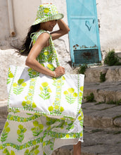 Load image into Gallery viewer, Pink City Prints Lara Dress - Lime Botanics