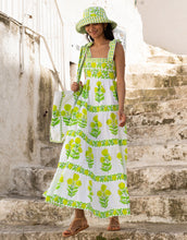 Load image into Gallery viewer, Pink City Prints Lara Dress - Lime Botanics