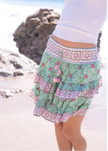 Load image into Gallery viewer, Bell by Alicia Bell Bek Skirt - Green with Pink Flower