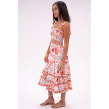 Load image into Gallery viewer, Bell by Alicia Bell Liberty Midi Dress - Orange Turquoise Floral