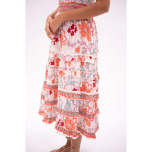 Load image into Gallery viewer, Bell by Alicia Bell Liberty Midi Dress - Orange Turquoise Floral