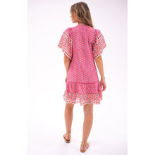 Load image into Gallery viewer, Bell by Alicia Bell Cat Mini Dress - Pink Navy Print