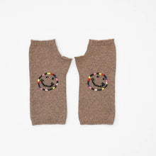 Load image into Gallery viewer, Kerri Rosenthal Smiley Mittens - Taupe