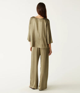 Michael Stars Cyrus Satin Pant - Olive