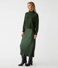 Load image into Gallery viewer, Michael Stars Padma Mixed Media Dress - Dark Matcha