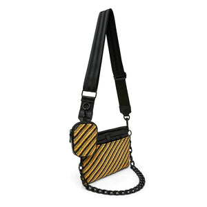 Think Royln Downtown Crossbody - Dune Stripe Raffia