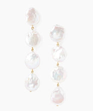 Load image into Gallery viewer, Chan Luu Four Tiered Coin Earrings - White Keshi Pearl