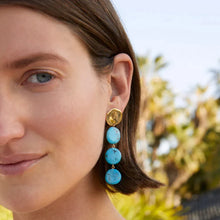 Load image into Gallery viewer, Chan Luu Four Tiered Coin Earrings - Turquoise