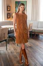 Load image into Gallery viewer, Elizabeth James the Label Rory Dress - Tan Suede