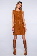 Load image into Gallery viewer, Elizabeth James the Label Rory Dress - Tan Suede