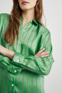 Rails Elias Shirt - Basil Stripe