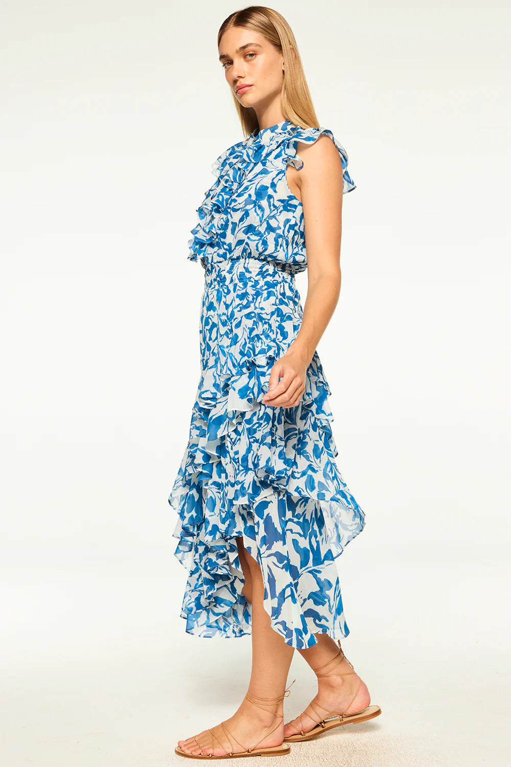 Misa Ilysa Dress - Blue Watercolor Mix L Misa Ilysa Dress - Blue Watercolor Mix L