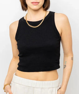 Velvet Harla Ribbed Cropped Tank Top - 2 Colors