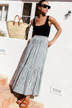 Load image into Gallery viewer, Emerson Fry Shirred Skirt - Moss Stripe