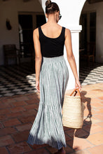 Load image into Gallery viewer, Emerson Fry Shirred Skirt - Moss Stripe