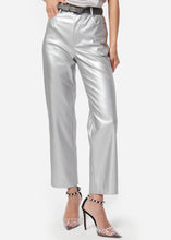 Load image into Gallery viewer, CAMI NYC Hanie Vegan Leather Pant - Silver