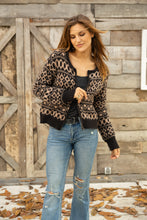 Load image into Gallery viewer, Wooden Ships Esme Fair isle Zip Cardi Chunky - Black/Latte