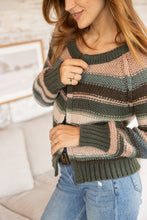 Load image into Gallery viewer, Wooden Ships Inez Cardi Chunky - Waxed Loden Stripe