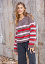 Load image into Gallery viewer, Wooden Ships North Pole Striped Crew Super Chunky - Dark Dusk Stripe