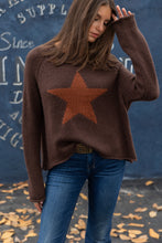 Load image into Gallery viewer, Wooden Ships Star Raglan Crew Chunky - Brown Brick/Chestnut