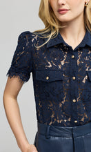 Load image into Gallery viewer, Generation Love Mikaelle Lace Shirt - Peacock