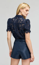 Load image into Gallery viewer, Generation Love Mikaelle Lace Shirt - Peacock