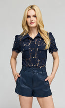 Load image into Gallery viewer, Generation Love Mikaelle Lace Shirt - Peacock