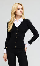 Load image into Gallery viewer, Generation Love Nixie Poplin Shirt Combo Sweater - Black/White