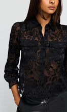 Load image into Gallery viewer, Generation Love Priya Floral Burn-Out Blouse - Peacock