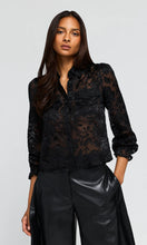 Load image into Gallery viewer, Generation Love Priya Floral Burn-Out Blouse - Peacock