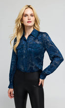 Load image into Gallery viewer, Generation Love Priya Floral Burn-Out Blouse - Peacock