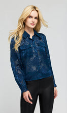 Load image into Gallery viewer, Generation Love Priya Floral Burn-Out Blouse - Peacock