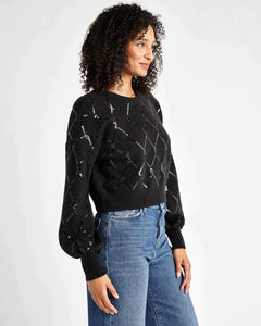 Splendid Waverly Sequin Sweater - Black