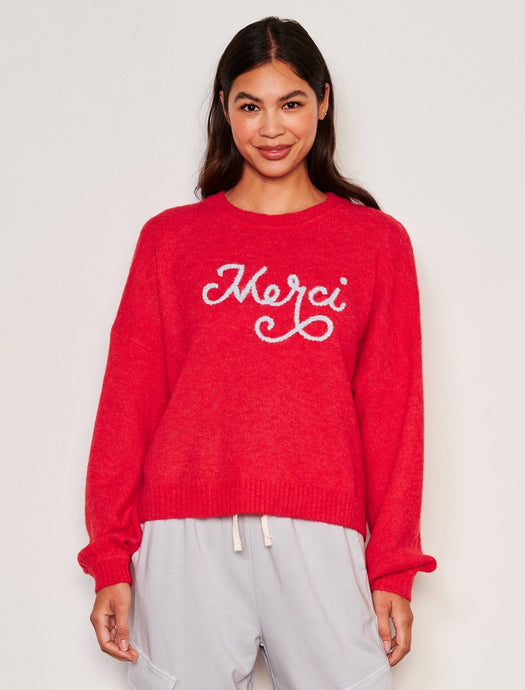 CHG Sundry Merci Crew Neck Sweater - Flare Red