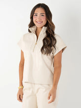 Load image into Gallery viewer, Emily McCarthy Poppy Top - Sandshell Vegan Leather