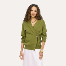 Load image into Gallery viewer, Kerri Rosenthal Jackie Cotton Cardigan - Light Army Green