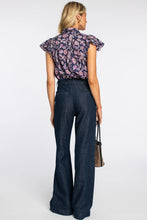 Load image into Gallery viewer, Elizabeth James the Label Val Top - Navy Cactus Flower