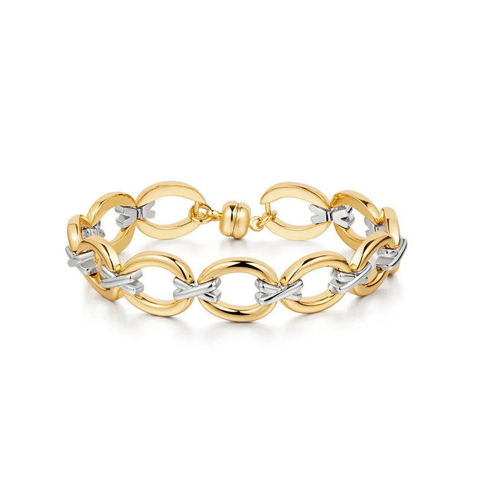 LUV AJ Two-Tone Chain Bracelet - 2 Colors