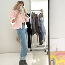 Load image into Gallery viewer, Kerri Rosenthal Fringe Beau-Lero Cardigan - Pink