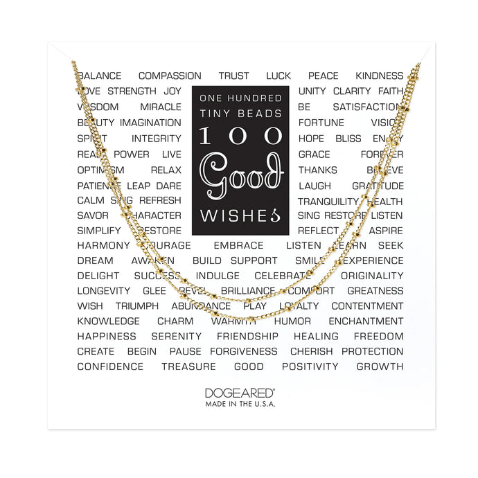 Dogeared 100 Good Wishes Beaded Necklace - 2 Colors