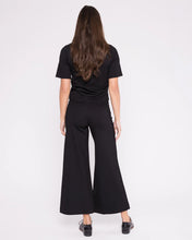 Load image into Gallery viewer, Ripley Rader Black Ponte Knit Wide Leg Pant Cropped - Black